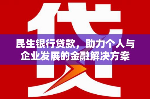 双鸭山民生银行贷款，助力个人与企业发展的金融解决方案