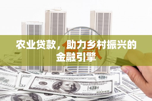 双鸭山农业贷款，助力乡村振兴的金融引擎