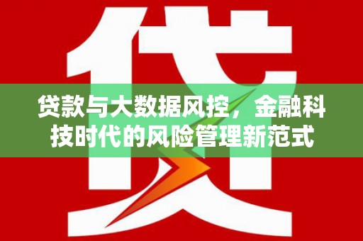 双鸭山贷款与大数据风控，金融科技时代的风险管理新范式