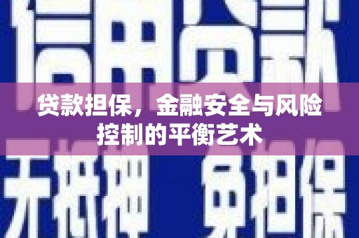 双鸭山贷款担保，金融安全与风险控制的平衡艺术