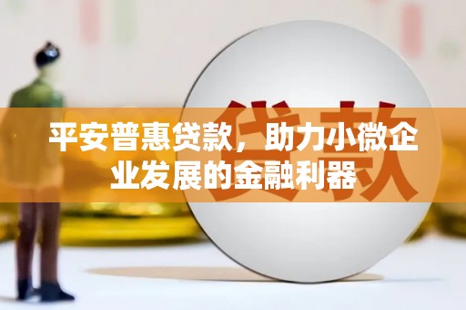 双鸭山平安普惠贷款，助力小微企业发展的金融利器