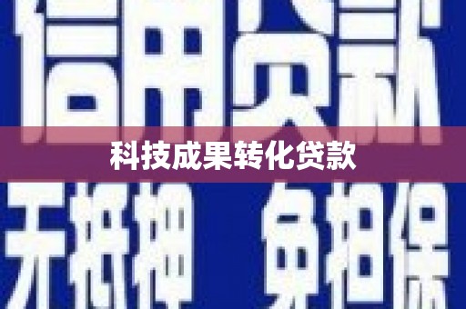 双鸭山科技成果转化贷款