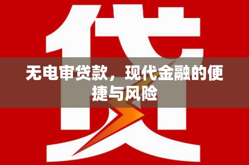 双鸭山无电审贷款，现代金融的便捷与风险