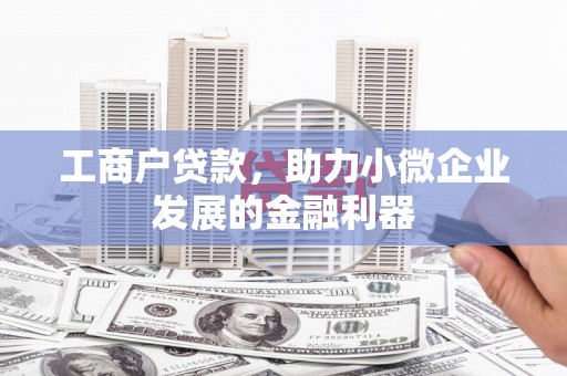 双鸭山工商户贷款，助力小微企业发展的金融利器