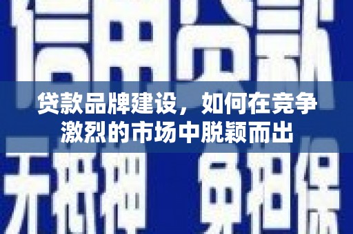 双鸭山贷款品牌建设，如何在竞争激烈的市场中脱颖而出