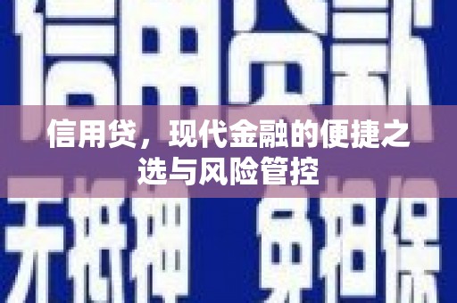 双鸭山信用贷，现代金融的便捷之选与风险管控