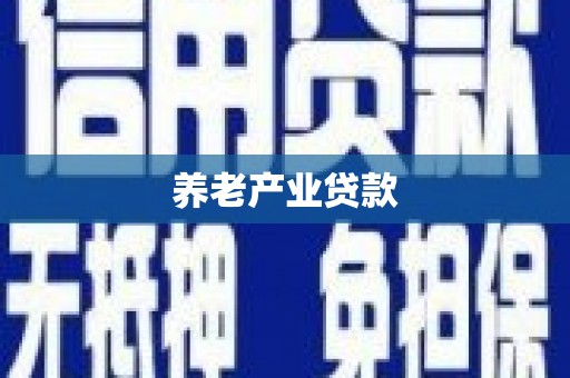 双鸭山养老产业贷款