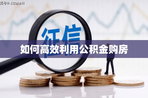 双鸭山如何高效利用公积金购房