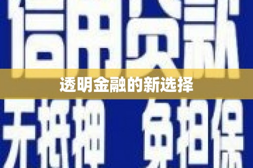 双鸭山透明金融的新选择