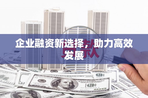 双鸭山企业融资新选择，助力高效发展